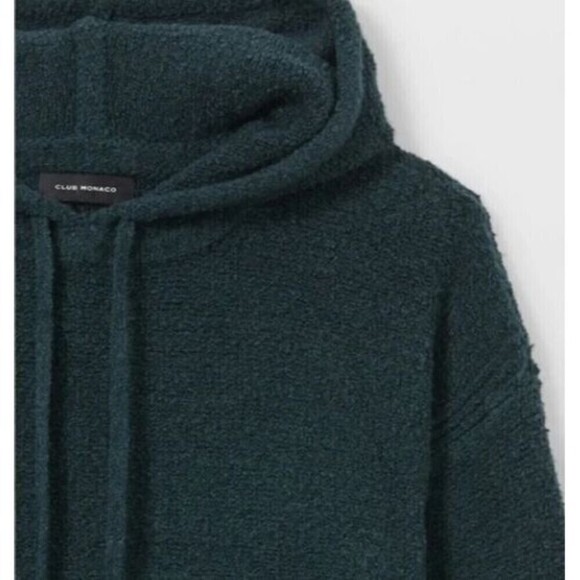 CLUB MONACO Boucle Hoodie Cozy Luxe Loungewear XS Forrest Green - Picture 6 of 9